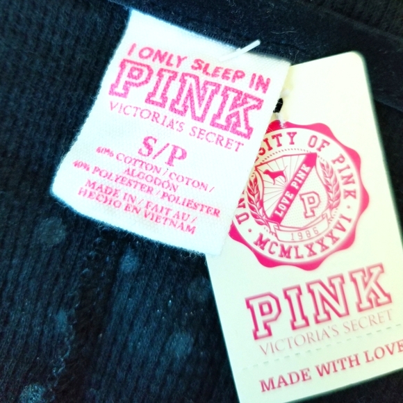 Victoria's Secret PINK Vintage Pajama Sleep Onesie I Only Sleep in PINK NWT - Picture 3 of 12